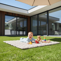 Sanosoft Krabbeldecke Soft-Cord Natur 130x150cm