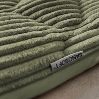 Sanosoft Krabbeldecke Soft-Cord Khaki Grün 130x150cm