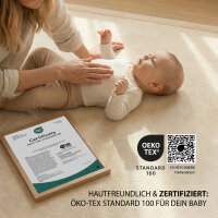Sanosoft samtweicher und kuscheliger Krabbelteppich Sand / Beige 100 x 150 cm