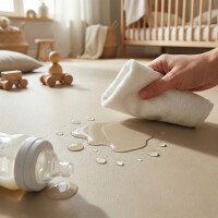 Runde Krabbelmatte SanoSoft "made in Germany" - Öko-Tex 100 Sand / Beige 160cm