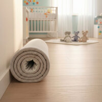 Sanosoft samtweicher und kuscheliger Krabbelteppich Hellgrau 160x230cm