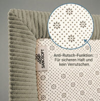 Sanosoft samtweicher und kuscheliger Krabbelteppich Schilfgrün 100x150cm