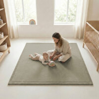 Sanosoft samtweicher und kuscheliger Krabbelteppich Schilfgrün 120x180cm